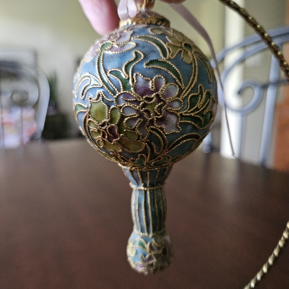 Cloissone Ornament by Nicki Yassaman NYCO International Vintage Rattle - Picture 11 of 11